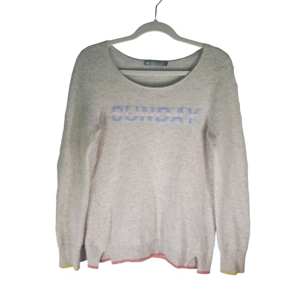 InCashmere Crew Neck Sunday Print 100% Cashmere Crew Neck - Picture 2 of 11